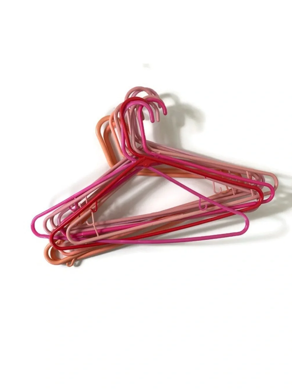 Mixed set of 23 Plastic Hangers Clothing Hangers Pink Blue Tones